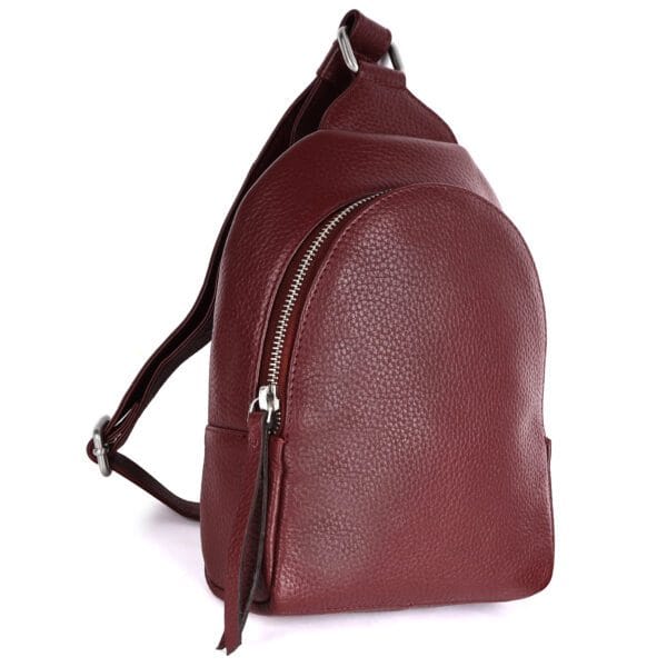 UrbanEdge Premium Leather Crossbody Sling Bag – Maroon - Image 5
