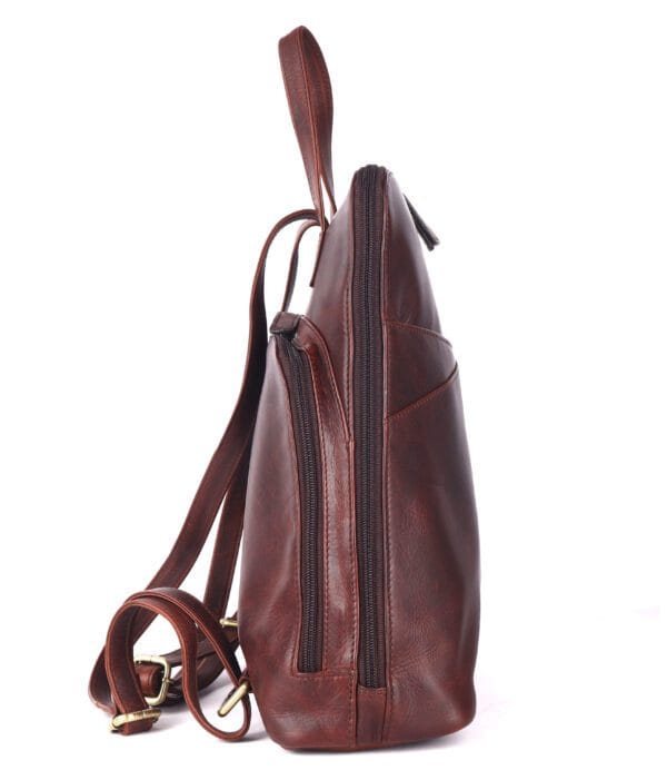 Minimalist Leather Backpack - Image 3