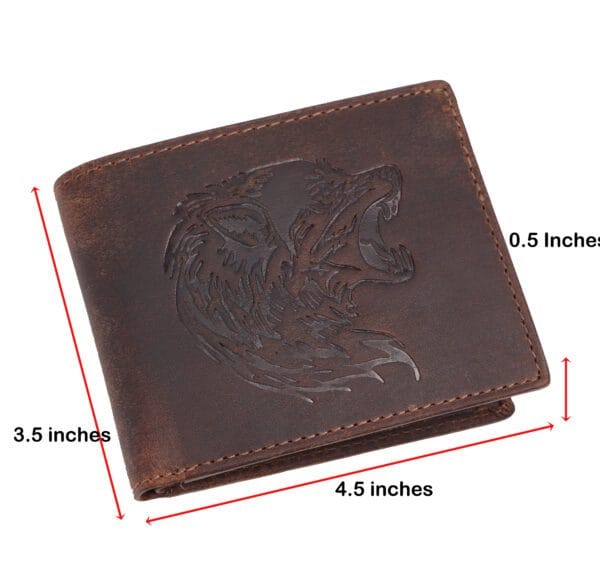 Roaring Beast Embossed Leather Wallet - Image 3