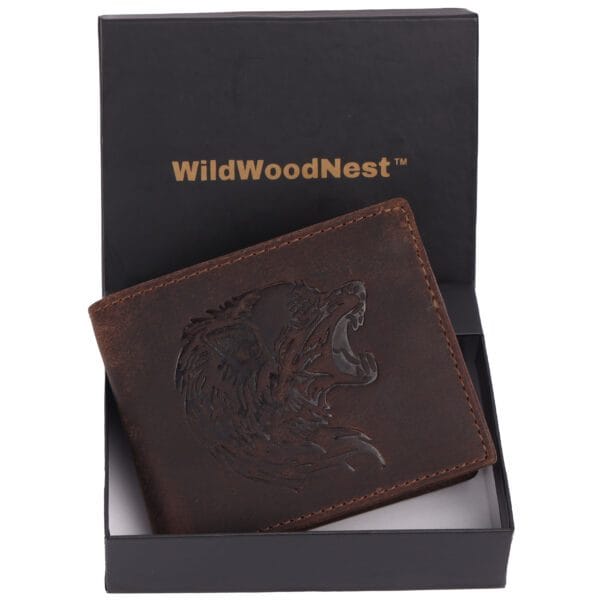 Roaring Beast Embossed Leather Wallet - Image 4