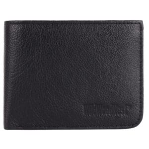 WildWoodNest Classic Black Genuine Leather Bifold Wallet for Men