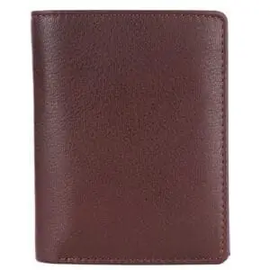 Classic Brown Vertical Leather Wallet