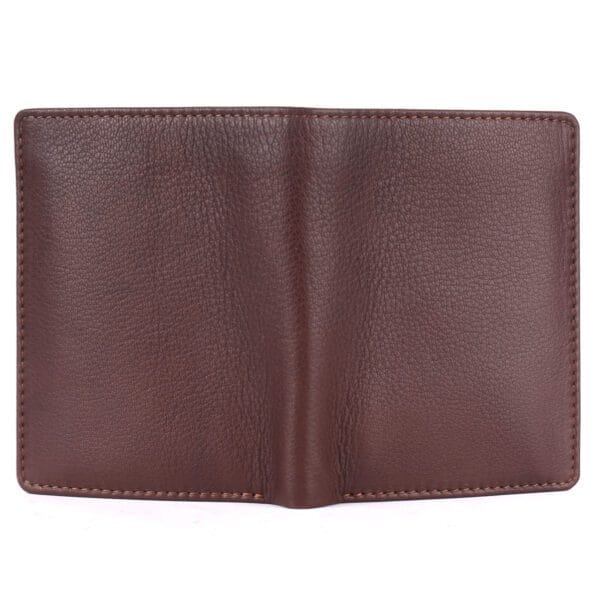 Classic Brown Vertical Leather Wallet - Image 2