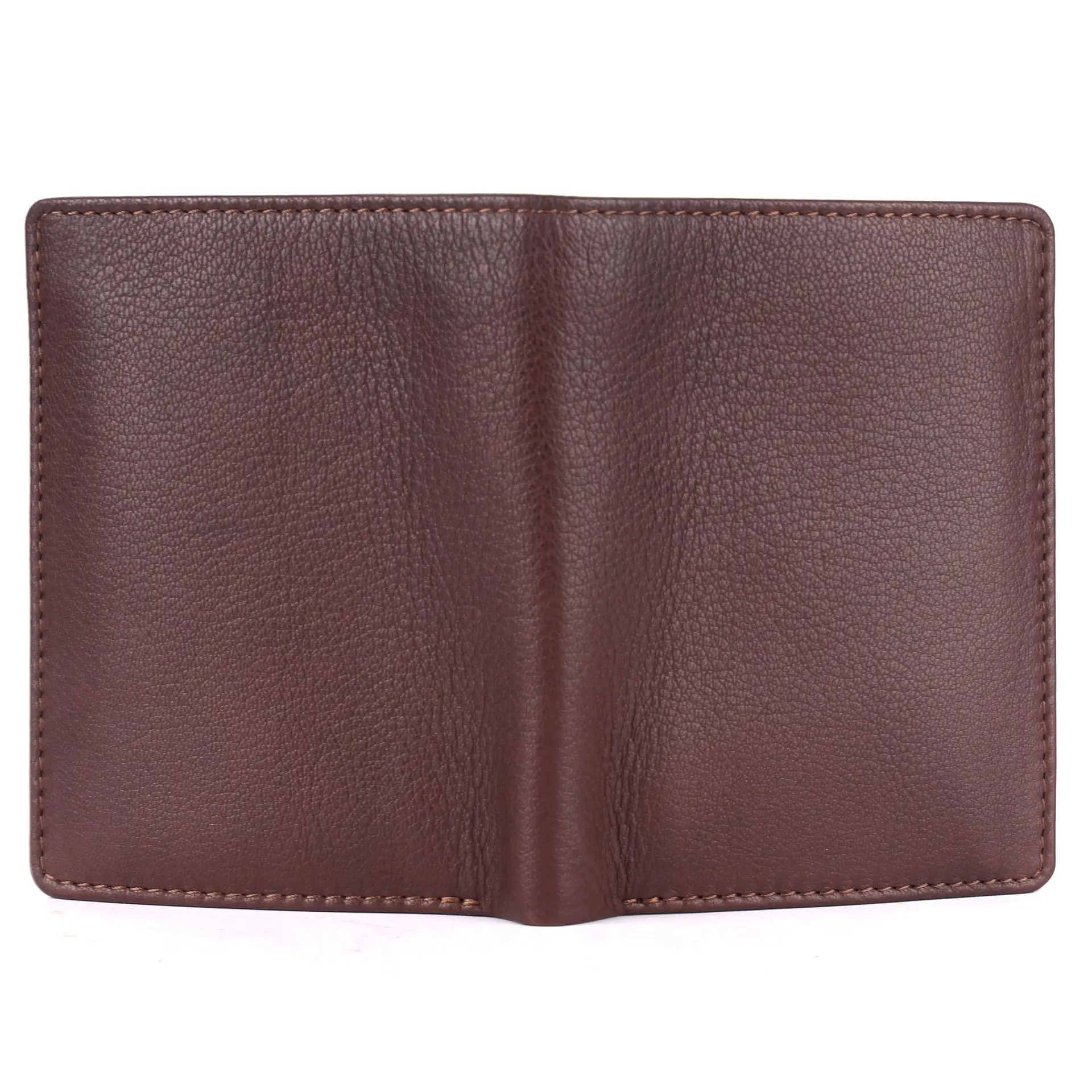 Classic Brown Vertical Leather Wallet - Image 2