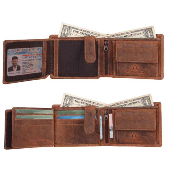 WildWoodNest Vintage Brown Leather Wallet - Image 2