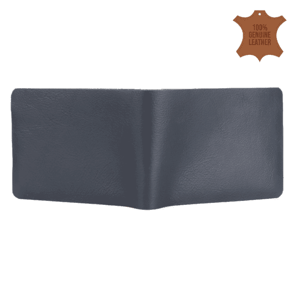 Classic Navy Blue Genuine Leather Wallet - Image 3