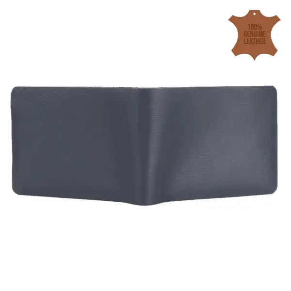 Classic Navy Blue Genuine Leather Wallet - Image 3